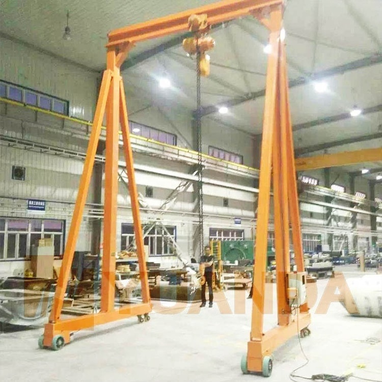 Workshop mobile 1 2 3 5 8 10 15 20 25 ton electric lift travel mini portal small a frame portable hoist gantry crane with wheels