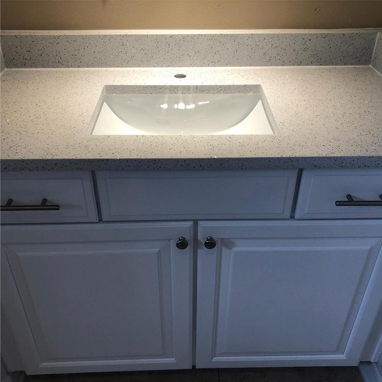 Small Corner Bathroom Vanity With Sink Sparkling White Quartz Stone Bathroom Vanity 24 Inch