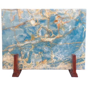 Natural Blue Onyx Marble Price Translucent Backlit Blue Onyx Stone Blue Onyx Slab