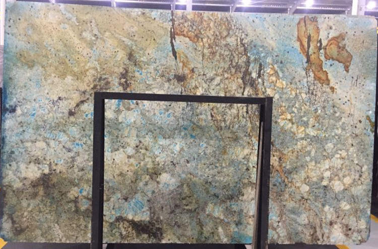 Luxury polished blue interior wall cladding stone slab van gogh granite