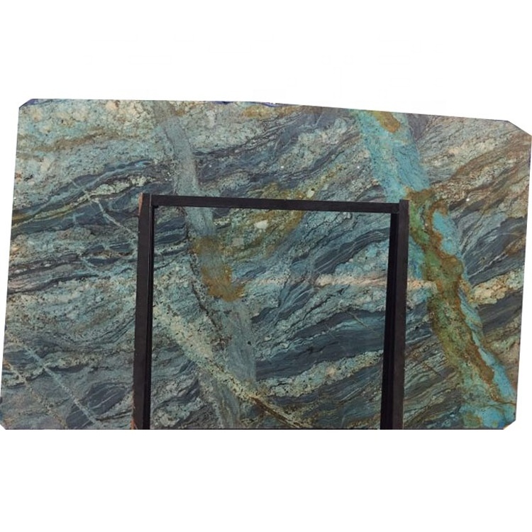 Luxury polished blue interior wall cladding stone slab van gogh granite