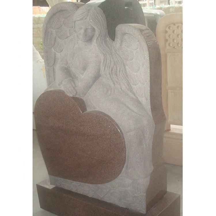 Granit grave memorial stones pink g664 granite angel tombstone