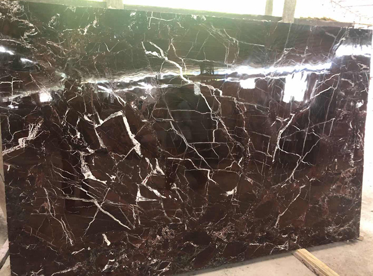 Natural Wine Red Marble With White Veins Polished Red Rosso Levanto marble slab