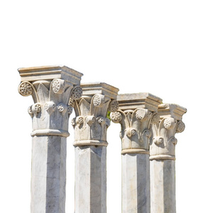 Exterior Natural Stone Columns Decorative White Marble Column and Roman Pillar