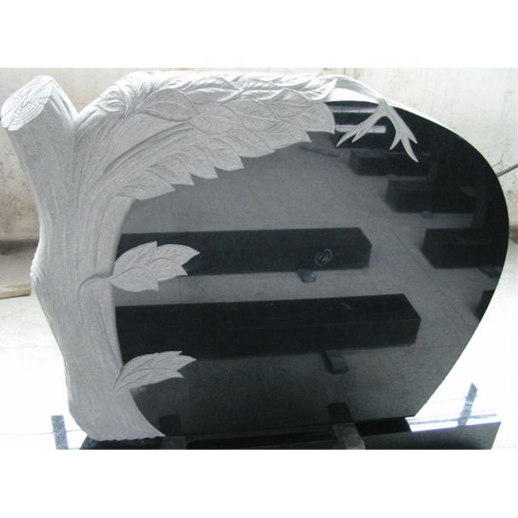 Usa monument double heart shaped  headstone granite angel tombstone