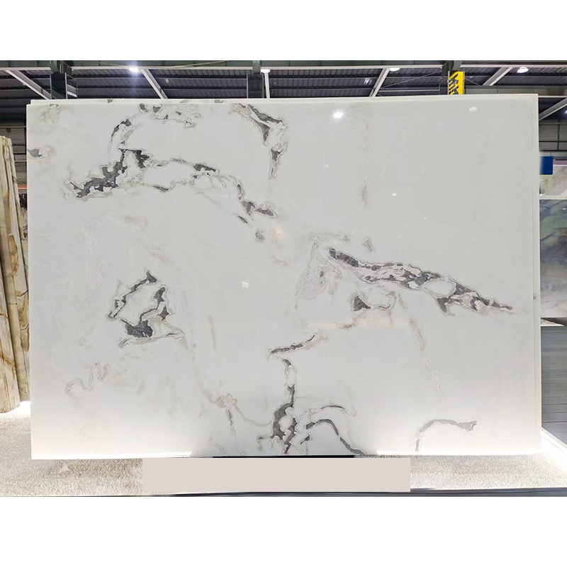 Natural White Marble Wall Panel Marble Floor Tile Polished White Marble With Grey Veins