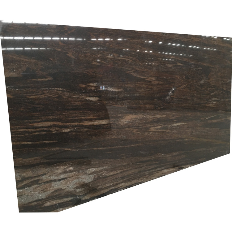 Wholesale Price Granite Countertops High Polished Fantasy Dark Brown Granite