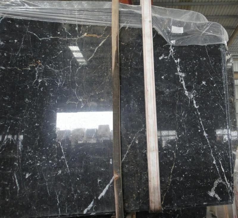 Marble Floor Tiles Gold Line Midnight Marble Stone Decoration Texture Black Marble