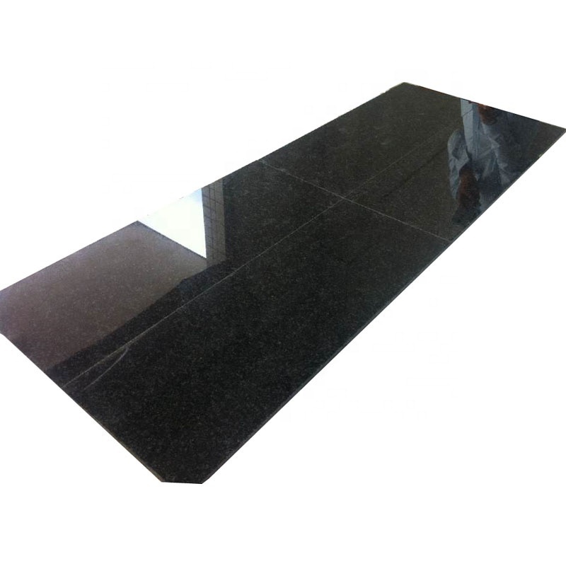 Floor tile polished south african stone impala absolute black granite