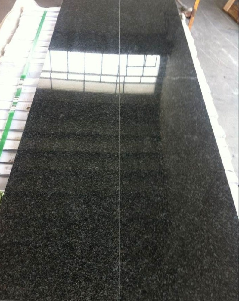 Floor tile polished south african stone impala absolute black granite