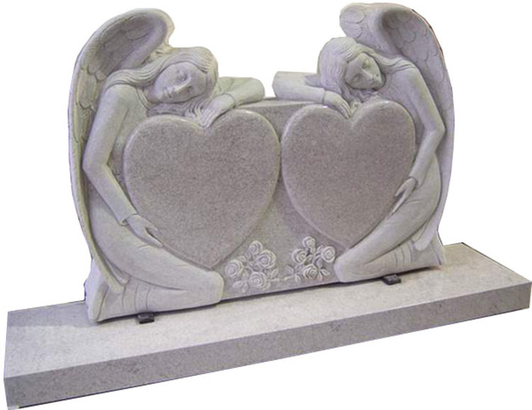 Wholesale Price Custom Heart Shaped Headstones Natural Granite Memorial Tombstones