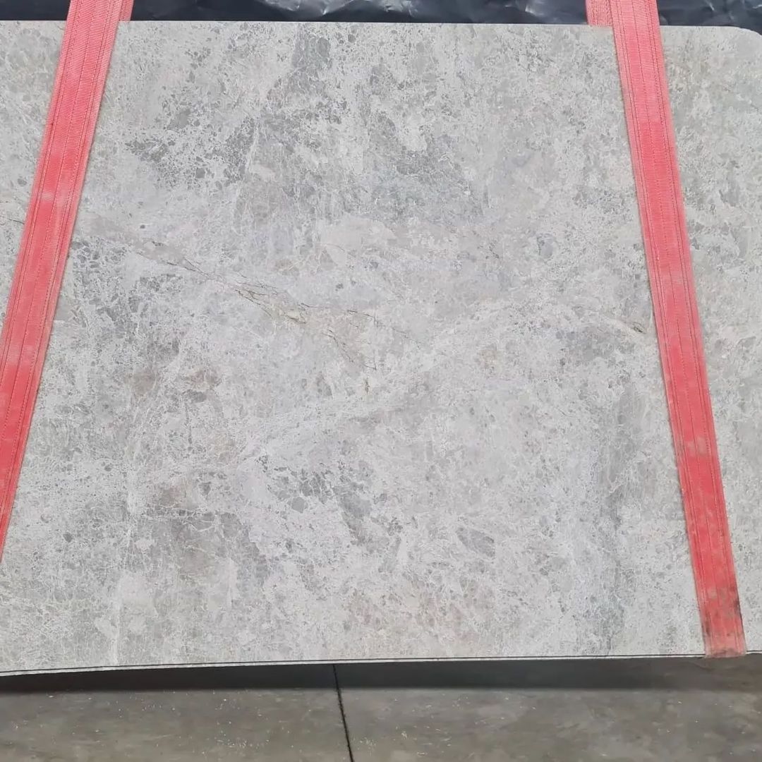 Natural Grey Marble Floor Tiles Polished Tundra Grey Marble Slab for Indoor Decoration