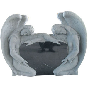 Wholesale Price Custom Heart Shaped Headstones Natural Granite Memorial Tombstones