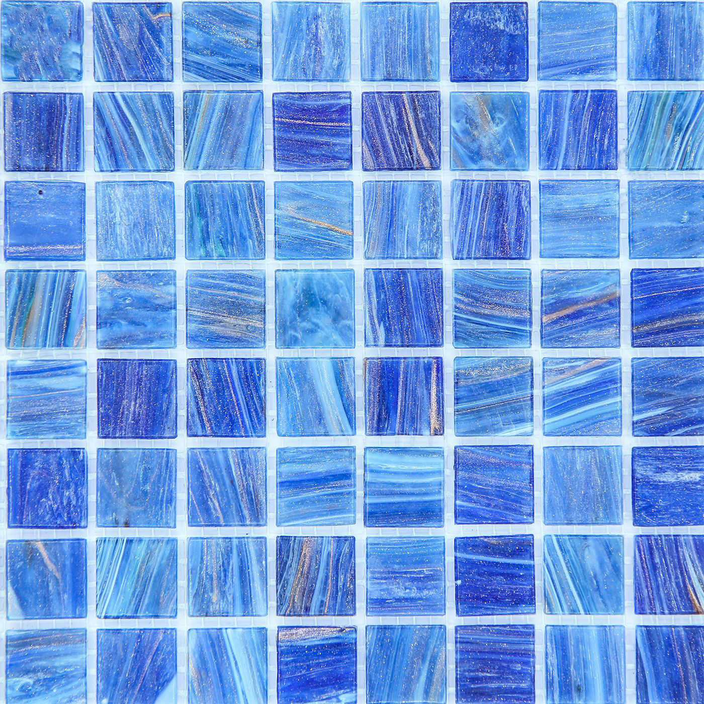 Factory Price Blue Square Crystal Glass Mirror Swimming Pool Mosaic Ceramic for Pools Swimming Tiles