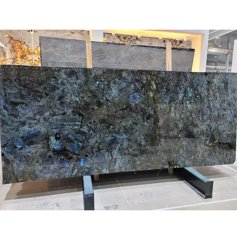 Natural Granite Flooring Tiles Lemurian Labradorite Blue Granite for Wall Panel and Floor Tiles