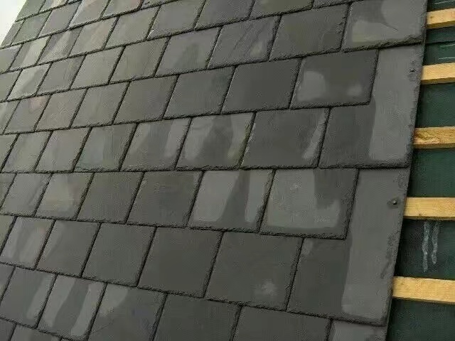 YDSTONE Natural Black Slate Roof Tile On Shingle House Wall Tiles Roofing Roof Slate Tile for Villa