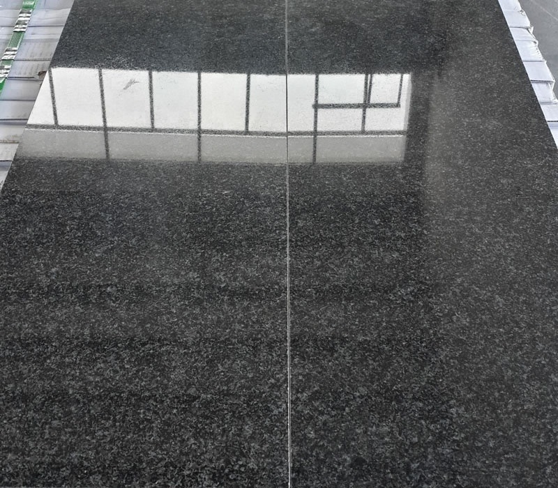 Polished Granite Floor Tile South African Impala Absolute Black Granite