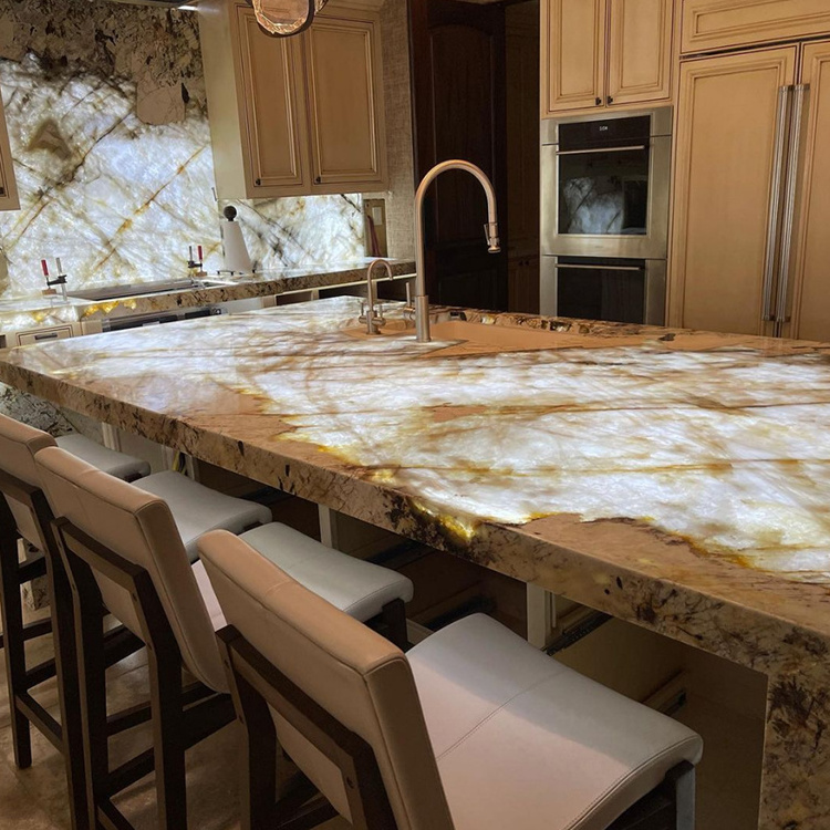 YD STONE Custom Natural Stone Patagonia Luxury Polished Granite Backlit Big Crystal Patagonia Granite Slabs