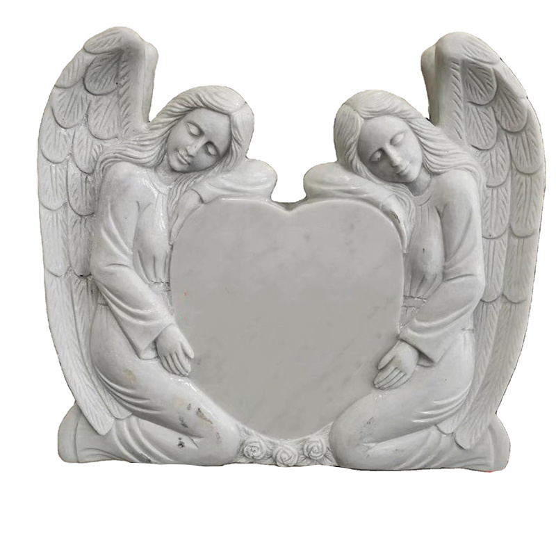 Natural Marble Angel Headstone Memorial Tombstone And Monuments