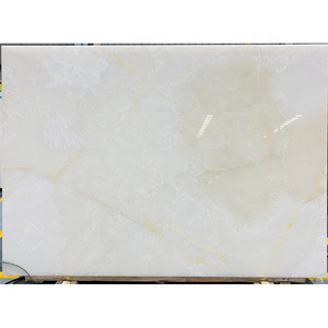 Backlit Onyx Panel Stone Tiles Snow White Onyx Marble Slab Natural White Onyx