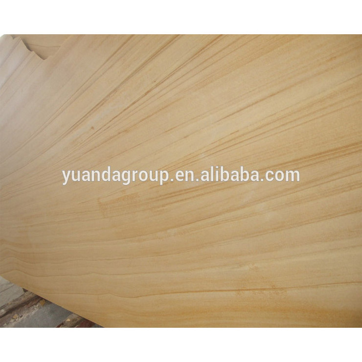 Cladding paving tiles slabs yellow wooden vein sandstone for sale