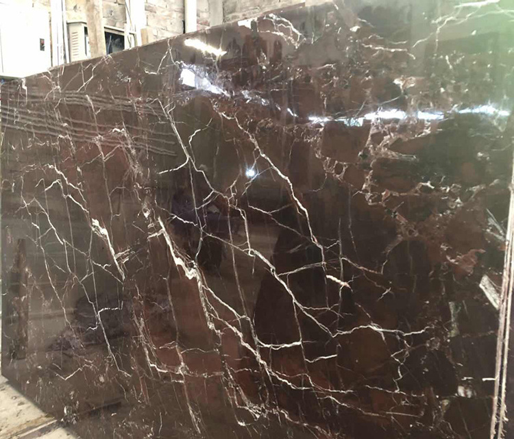 Natural Wine Red Marble With White Veins Polished Red Rosso Levanto marble slab