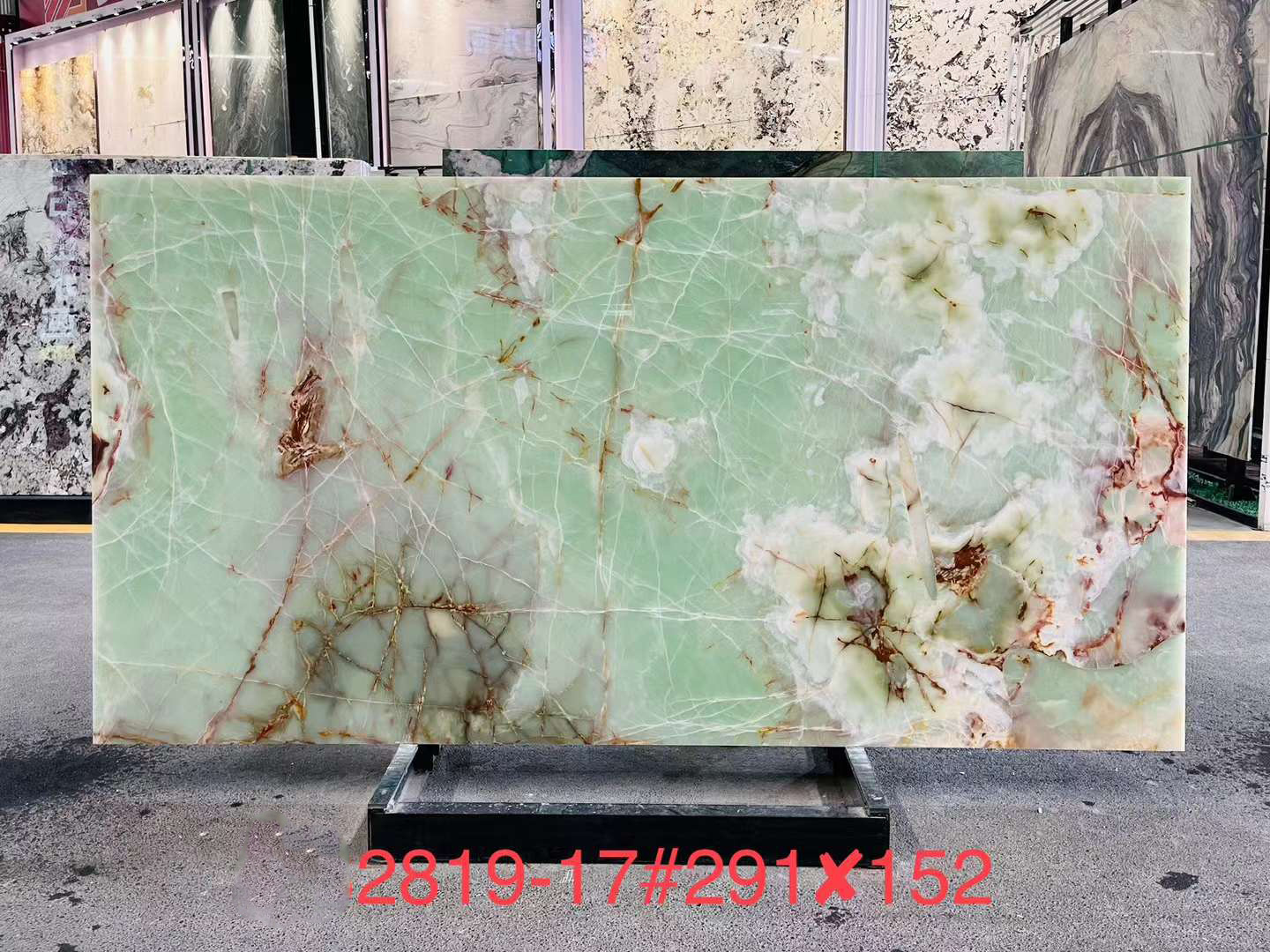 Beautiful Polished Green Jade Onyx Marble Stone Slabs For Table Bathroom Wall Onyx Tiles