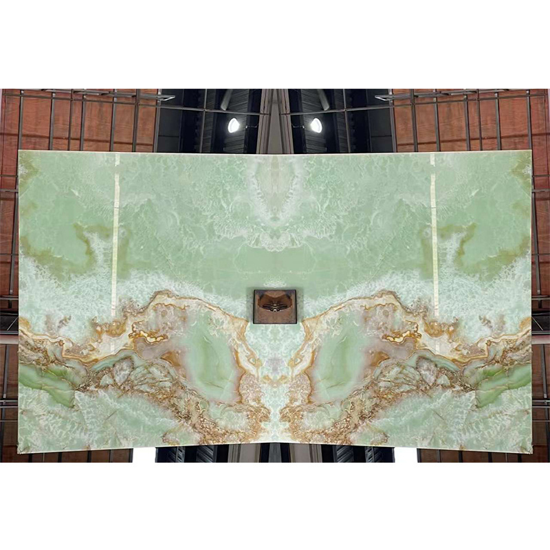 Beautiful Polished Green Jade Onyx Marble Stone Slabs For Table Bathroom Wall Onyx Tiles