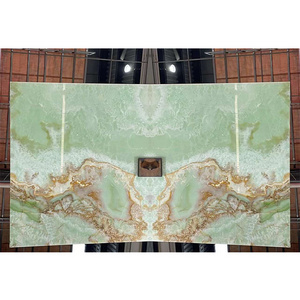 Beautiful Polished Green Jade Onyx Marble Stone Slabs For Table Bathroom Wall Onyx Tiles