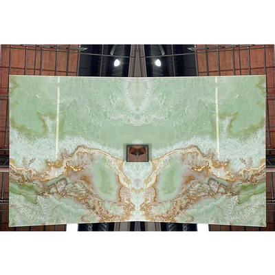 Beautiful Polished Green Jade Onyx Marble Stone Slabs For Table Bathroom Wall Onyx Tiles