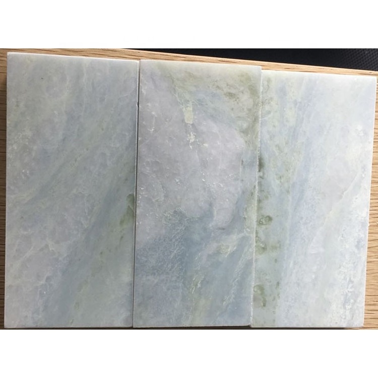 Azul cielo quartzite slab polished  floor tile green vein sky light blue marble