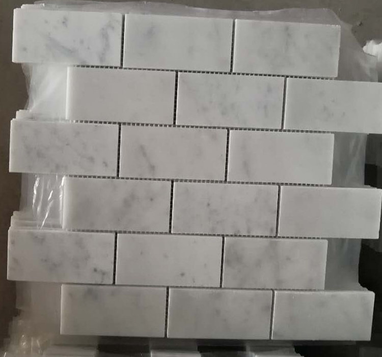 Kitchen Backsplash Peel and Stick Natural Marble Mosaic Tile Self Adhesive Mosaic Tile