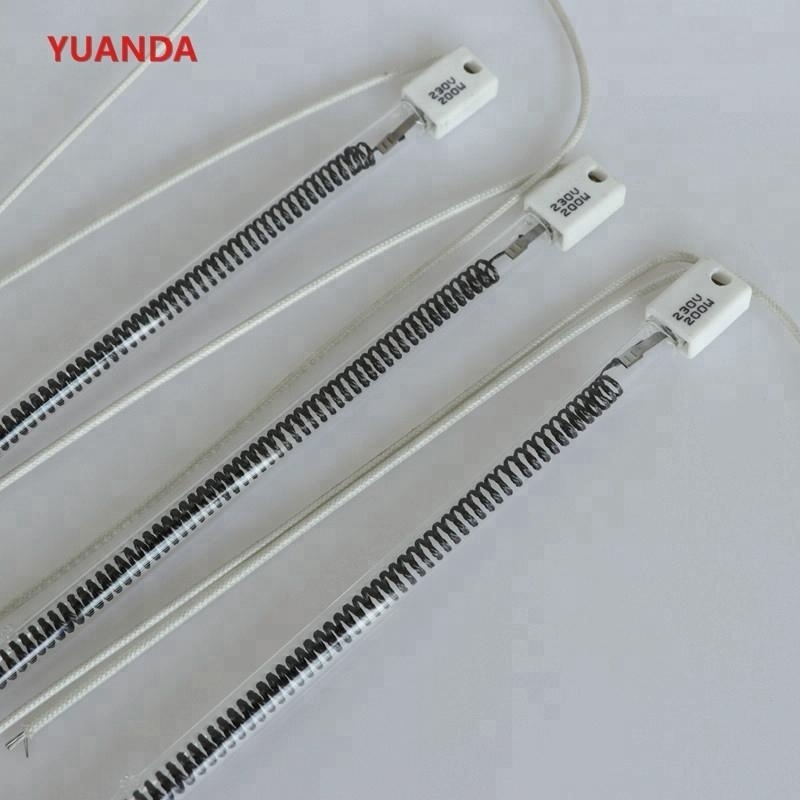 Carbon fiber infrared quartz heating element