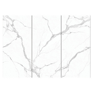 Modern White Marble Ceramic Tile Floor Faux Sintered Stone Panels for Exterior Walls