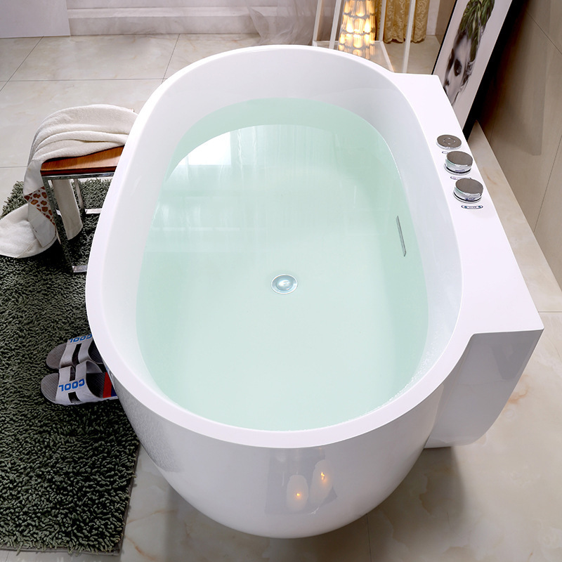 Modern  Artificial Stone Soaking Bathroom Bathtub Pure Acrylic Freestanding Bath Tubs