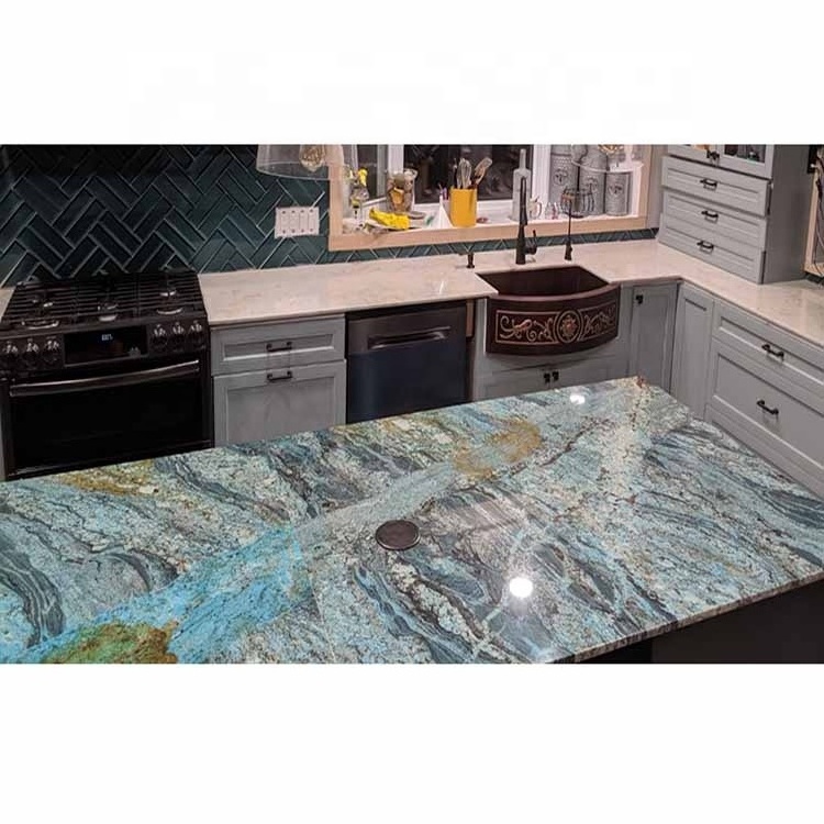 Natural green granite quartzite stone kitchen countertops vanity tops table tops