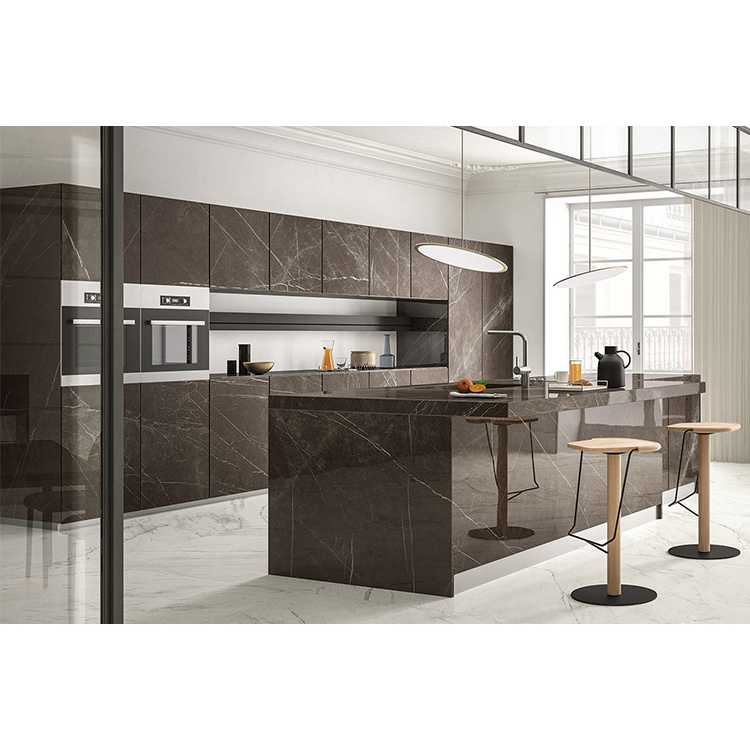 Artificial calacatta marble kitchen tile slab countertop for kitchen vanity