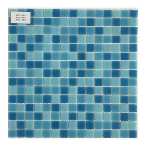 Blue Square Crystal Glass Mirror Swimming Pool Mosaic Ceramic for Pools Swimming Tiles