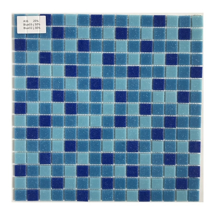 Blue Square Crystal Glass Mirror Swimming Pool Mosaic Ceramic for Pools Swimming Tiles