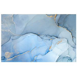 Modern light luxury blue gilt marble pattern mural Nordic TV background wall wallpaper