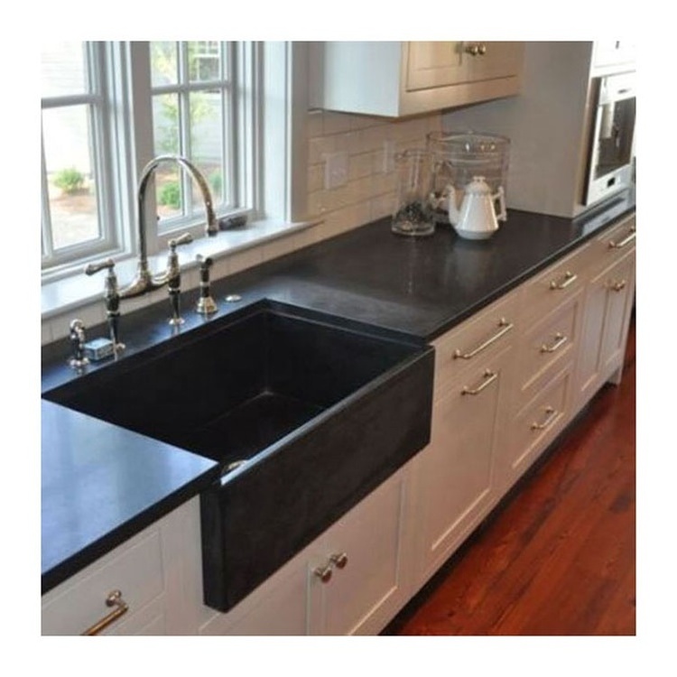 Prefab Absolute Natural Stone Black Stone Granite Slab Countertops for Kitchen Used