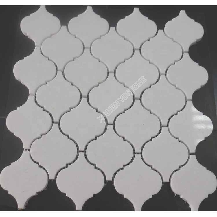 Kitchen backsplash 3d wall arabesque white marble lantern mosaic floor wall tiles