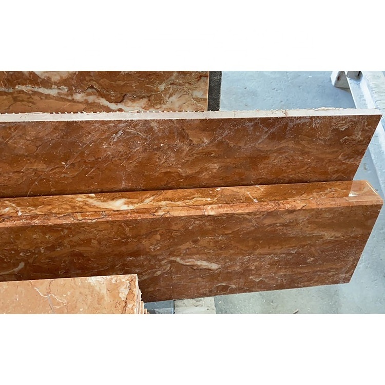 Cheap Floor tile decoration countertop slab stairs orange red rosso verona red marble