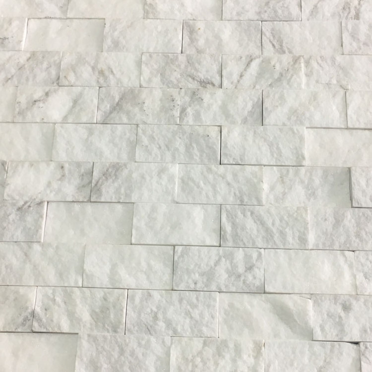 Wholesale Price Brick Pattern Split Face Decorative Calacatta Marble Mosaic Tile for Wall