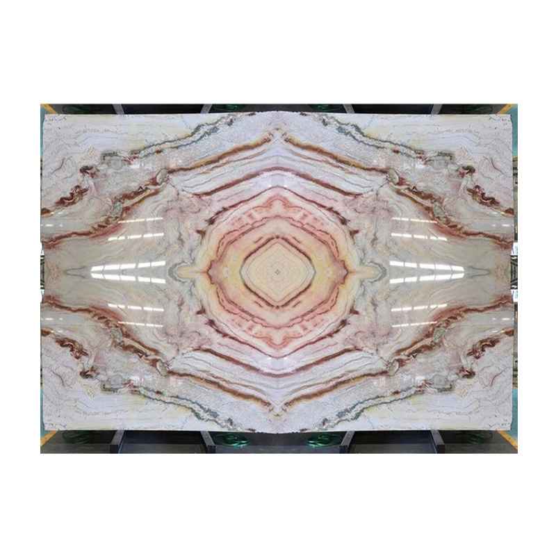 Pink Macaubas Fantasy Quartzite  Natural Stone Slab for Background Wall Panels and Floor Tiles