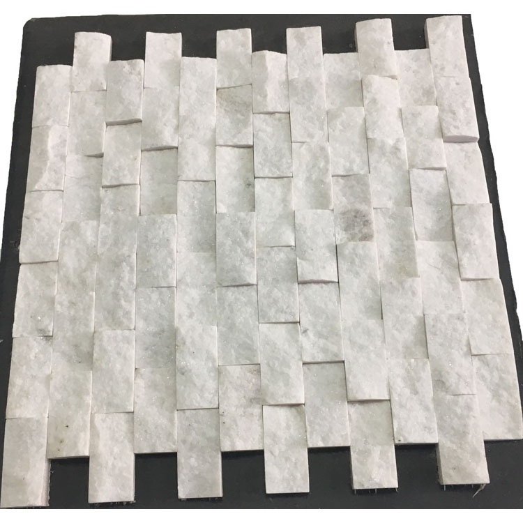 Wholesale Price Brick Pattern Split Face Decorative Calacatta Marble Mosaic Tile for Wall