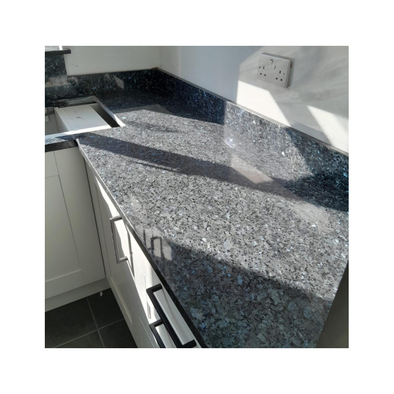 Natural Blue Granite Countertops Polished Blue Pearl Granite for Kitchen Countertop