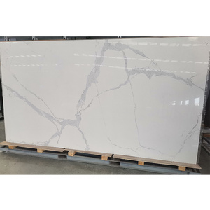 Artificial calacatta marble kitchen tile slab countertop for kitchen vanity