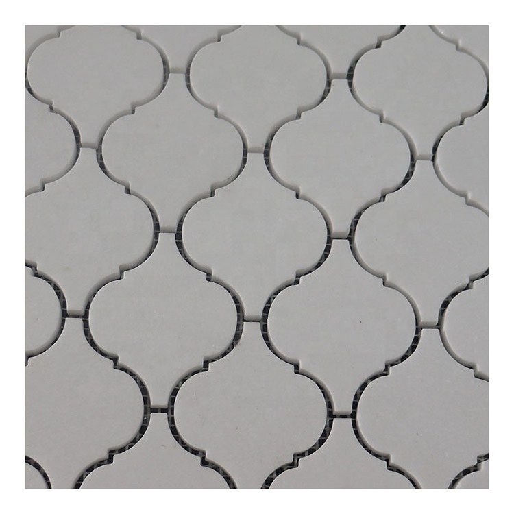 Kitchen backsplash 3d wall arabesque white marble lantern mosaic floor wall tiles