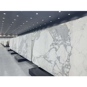 Factory Price Wholesale Natural White Stone Calacatta Marble Slab For Hotel Wall Tiles